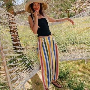 We The Free Multicolor Striped Wide Leg Pants